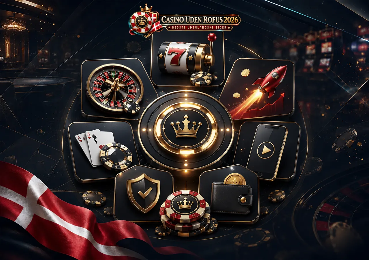 Casinoanmeldelser med vurderingskort, ratings, kontrolpunkter og spildetaljer